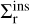 $\Sigma_{\rm r}^{\rm ins}$