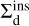 $\Sigma_{\rm d}^{\rm ins}$