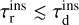 $\tau_{\rm r}^{\rm ins}\lesssim\tau_{\rm d}^{\rm ins}$