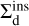 $\Sigma^{\rm ins}_{\rm d}$