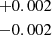 $ {{+0.002}\atop { -0.002}} $