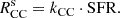 $$ \begin{aligned} R_{\rm CC}^\mathrm{s} = k_{\rm CC} \cdot \mathrm {SFR}. \end{aligned} $$