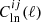 $ C^{ij}_{\mathrm {ln}}(\ell ) $