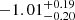 $ -1.01^{+0.19}_{-0.20} $