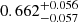 $ 0.662^{+0.056}_{-0.057} $