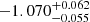 $ -1.070^{+0.062}_{-0.055} $