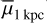 $\mean{\mu}_{1\,{\rm kpc}}$