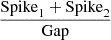 $ \frac {{\rm Spike}_1 + {\rm Spike}_2}{\rm Gap} $