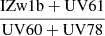 $ \frac {{\rm IZw1b} + {\rm UV61}}{{\rm UV60} + {\rm UV78}} $