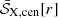 $ \bar {{\cal {{S}}}}_{\rm X, cen}[r] $