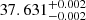 $ 37.631_{-0.002}^{+0.002} $