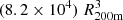 $ (8.2\times 10^4)\ R^3_{\rm 200m} $