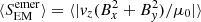 $ \langle S_{\rm EM}^{\rm emer}\rangle =\langle |v_z(B_x^2+B_y^2)/\mu _0| \rangle $