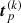 $ \boldsymbol{t}^{(k)}_{p} $
