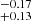 $ _{+0.13}^{-0.17} $