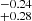 $ _{+0.28}^{-0.24} $