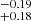 $ _{+0.18}^{-0.19} $