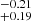 $ _{+0.19}^{-0.21} $
