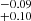 $ _{+0.10}^{-0.09} $
