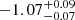 $ -1.07^{+0.09}_{-0.07} $