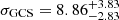 $ \sigma_\text{GCS} = 8.86^{+3.83}_{-2.83} $