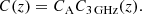 $$ \begin{aligned} C(z)=C_{\rm A}C_{3\,\mathrm{GHz}}(z). \end{aligned} $$