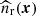 $ \widehat{n}_{\mathrm{r}}(\boldsymbol{x}) $
