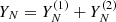 $ Y_N = Y_N^{(1)} + Y_N^{(2)} $
