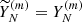 $ \widetilde {Y}_N^{(m)} = Y_N^{(m)} $