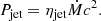 $$ \begin{aligned} P_{\text{jet}} = \eta _{\text{jet}} \dot{M} c^2. \end{aligned} $$