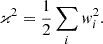 $$ \begin{aligned} \varkappa ^2 = \frac{1}{2}\sum _{i}w_{i}^2. \end{aligned} $$