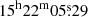 $ 15^{\mathrm{h}}22^{\mathrm{m}}05{{\overset{\text{s}}{.}}}29 $