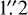 $\[1^{\prime\prime}_\cdot2\]$