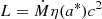 $ L = \dot{M} \eta(a^\ast) c^2 $