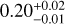 $\[0.20_{-0.01}^{+0.02}\]$
