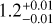 $\[1.2_{-0.01}^{+0.01}\]$
