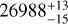 $\[26988_{-15}^{+13}\]$