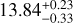 $\[13.84_{-0.33}^{+0.23}\]$