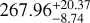 $\[267.96_{-8.74}^{+20.37}\]$