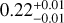 $\[0.22_{-0.01}^{+0.01}\]$