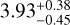 $\[3.93_{-0.45}^{+0.38}\]$