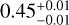 $\[0.45_{-0.01}^{+0.01}\]$