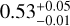 $\[0.53_{-0.01}^{+0.05}\]$
