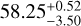 $\[58.25_{-3.50}^{+0.52}\]$