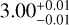 $\[3.00_{-0.01}^{+0.01}\]$