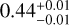 $\[0.44_{-0.01}^{+0.01}\]$