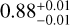 $\[0.88_{-0.01}^{+0.01}\]$