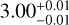 $\[3.00_{-0.01}^{+0.01}\]$