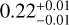 $\[0.22_{-0.01}^{+0.01}\]$