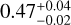 $\[0.47_{-0.02}^{+0.04}\]$